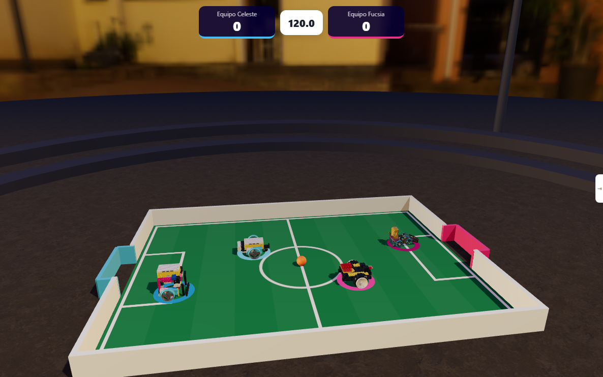 Fútbol de robots, torneo nocturno